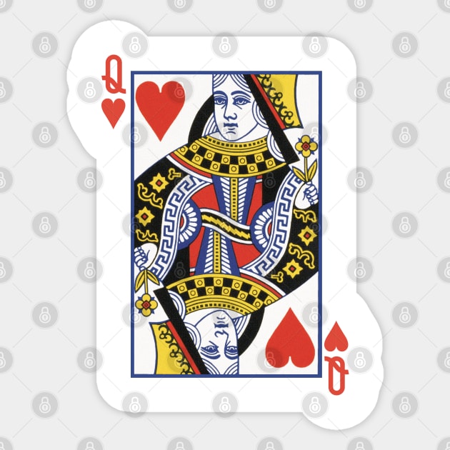 Queen of Hearts and Power Sticker by tonyspencer